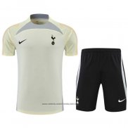 Fato de Treino Tottenham Hotspur Manga Curta 2022-2023 Beige - Calcas Curta