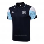 Camisola Polo Manchester City 2021-2022 Azul