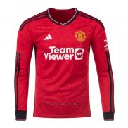 Camisola Manchester United 1º Manga Comprida 2023-2024