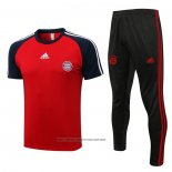 Fato de Treino Bayern de Munique Manga Curta 2021-2022 Vermelho