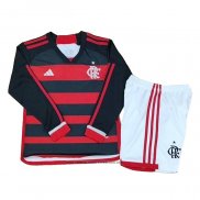 Camisola Flamengo 1º Manga Comprida Crianca 2024