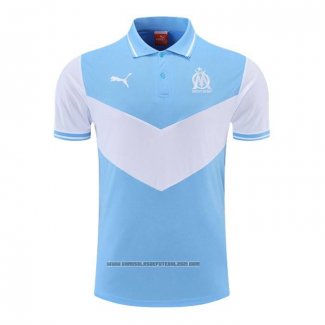 Camisola Polo del Olympique Marsella 2022-2023 Azul Y Branco