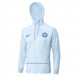 Jaqueta Hoodie Inter de Milao 2023-2024 Azul