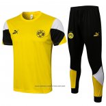 Fato de Treino Dortmund Manga Curta 2021-2022 Amarelo