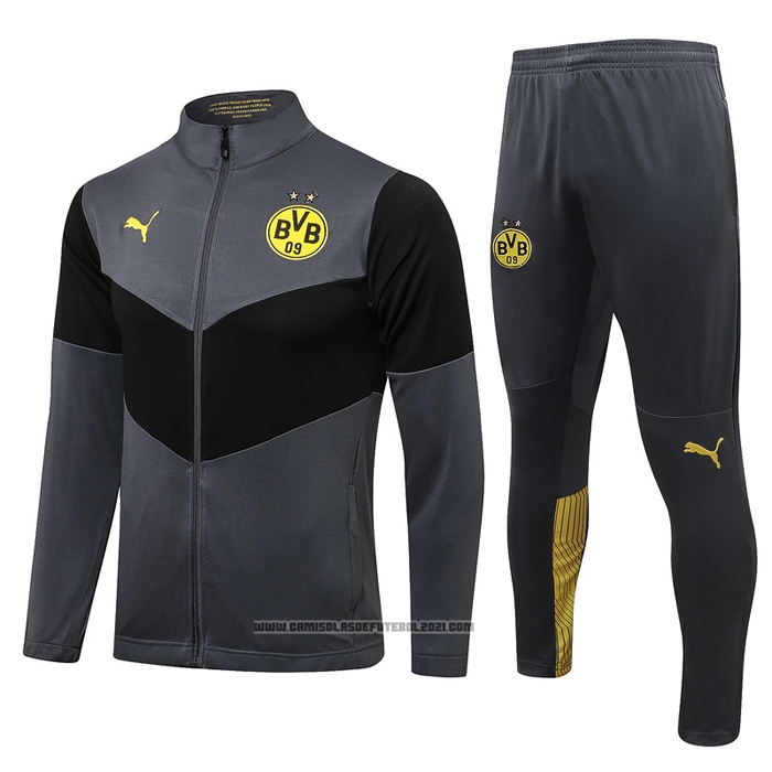 Jaqueta de Treinamento Dortmund 2021-2022 Cinza